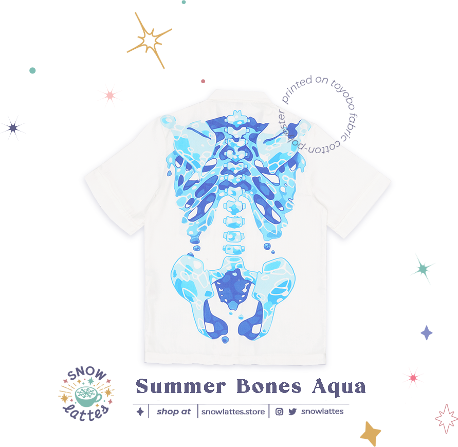Summer Shirts - Aqua Bones